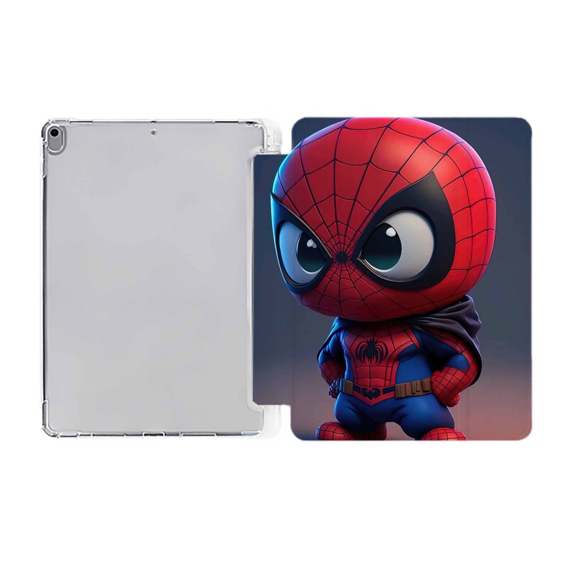 （画像用） Spider Man スパイダーマン IPad ケース ペン収納付き 三つ折りスタンド PUレザー×シリコン 対応機種9.5/10.5/10.9インチ